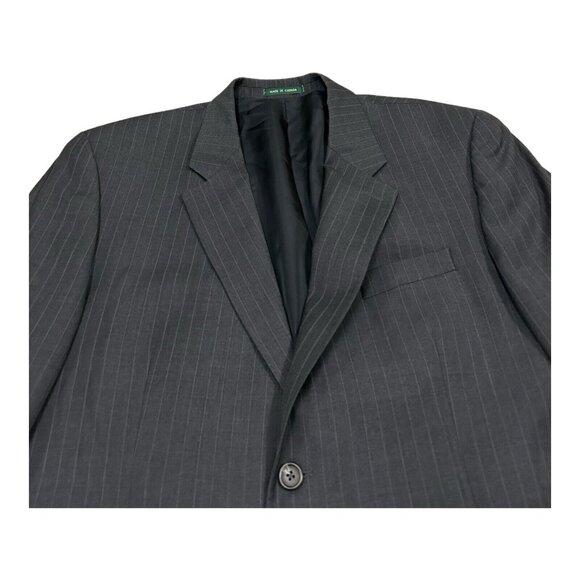Lauren Ralph Lauren Men's 46R Gray Pinstripe Wool 2 Button Blazer Sport Coat‎ - Picture 1 of 7